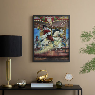 Merry Go Round Framed Print - Solid Wood