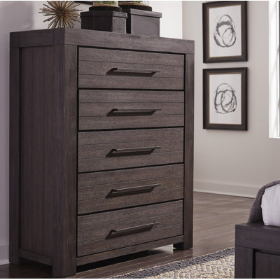 5 Drawer 106.68cm W Solid Wood Chest