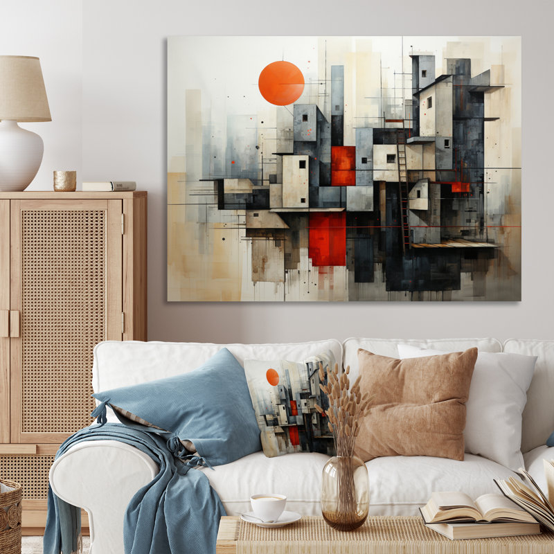 Abstract Architectures II - reproduction, H 12 po x l 20 po x P 1 po, Toile tendue