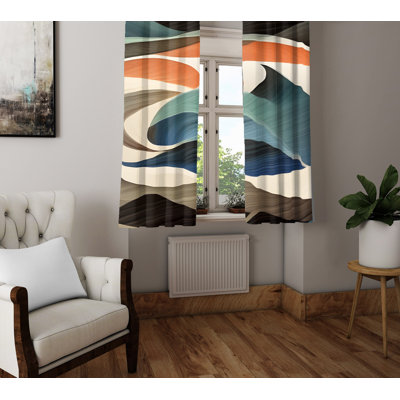 Paire de rideaux semi-transparents Darah