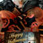 Couronne d'Halloween avec chat gothique