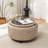 Savinien Upholstered Round Storage Ottoman-873350183