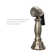 Whitehaus Collection Bridge Faucet with Long Gooseneck Swivel Spout, Lever Handles and Solid Brass Side Spray