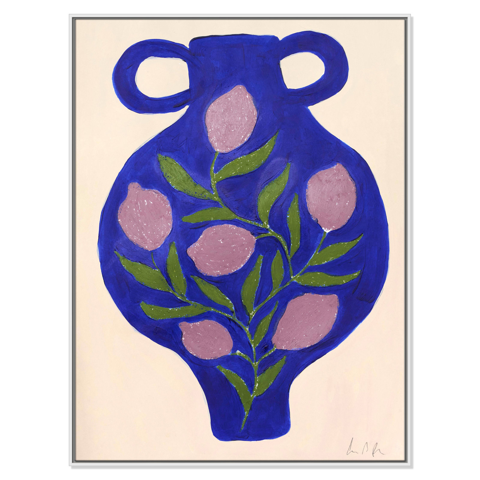 Vase No. 03 Print by Camilla Bergqvist, 49.5" H x 37.5" W, White