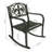 French Floral Cast Iron and Steel Outdoor Rocking Chair