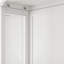 Armoire moderne en verre arquée à deux portes avec tablette ouverte et porte-serviettes-1154328551