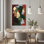 2D Flat, 1Pc Framed Canvas Wall Art, Abstract Figure, Geometric Collage, Cubist Style Art Print Canvas Poster Painting Room Wall Decor, Ideal Gift For Bedroom Living Room Hallway Dorm, Ready To Hang