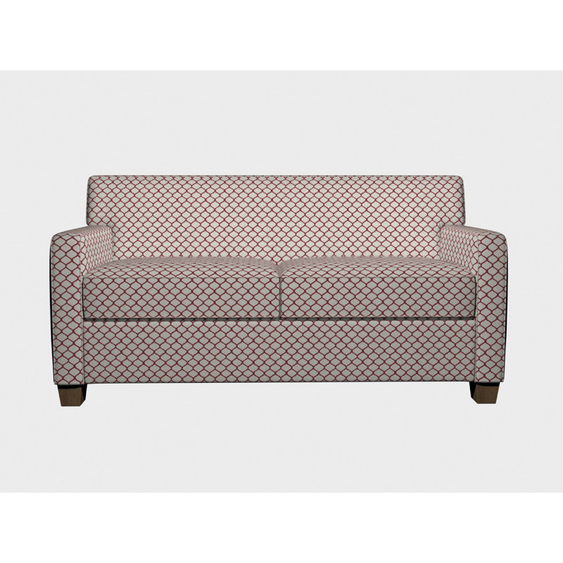 Tissu de lin géométrique, Rouge 1