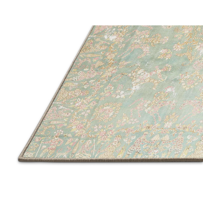 Floral Indoor Rug, Rectangle 4' x 6'