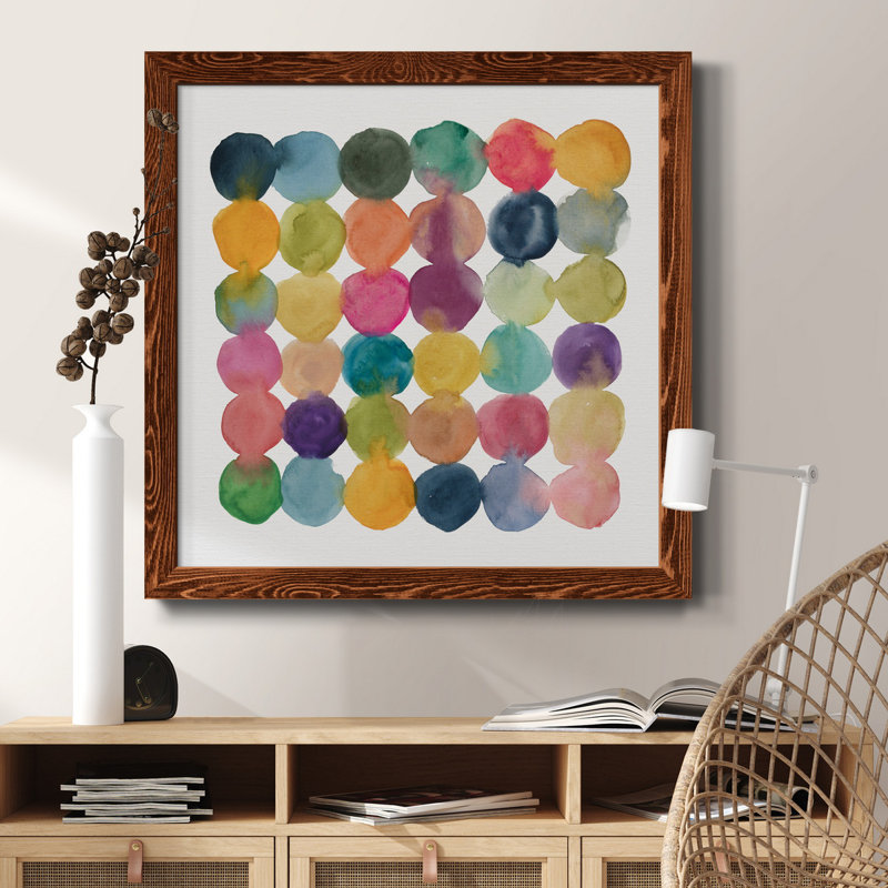 Modern Garden III - Peinture sur toile encadrée, H 20 po x l 20 po x P 1,5 po, Érable encadré