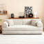 Canapé-lit convertible en chameau clair, canapé-lit pliant en tissu mélangé à deux tons avec structure fixe, canapé de plancher polyvalent pour l'ameublement de salon et de chambre à coucher