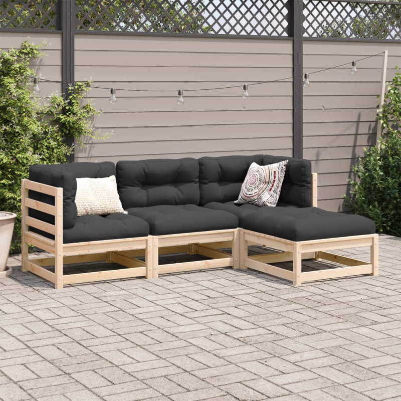 Tardun 70cm Wide L-Shaped Patio Sofa, Natural