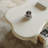 Cream wave tea table