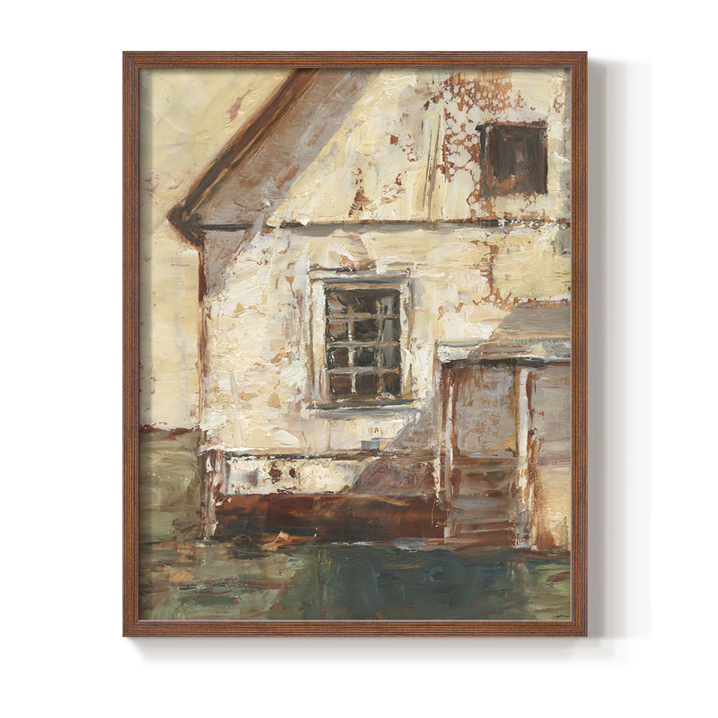 Sunlit Barn II, reproduction encadrée - bois massif, Brun, H 20 po x l 16 po
