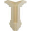 Coin extérieur Endurathane pour moulure couronnée traditionnelle Holmdel (correspond à la moulure MLD04X02X04HO), P 2 1/4 po x H 4 po, apprêté en usine