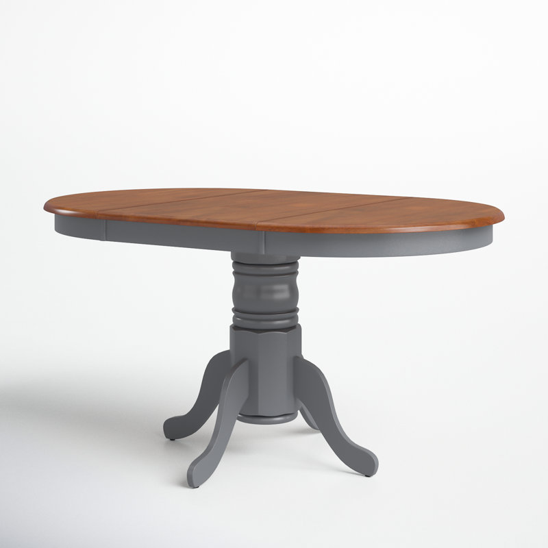 Table de salle à manger extensible Kaneshiro, Gris/noyer
