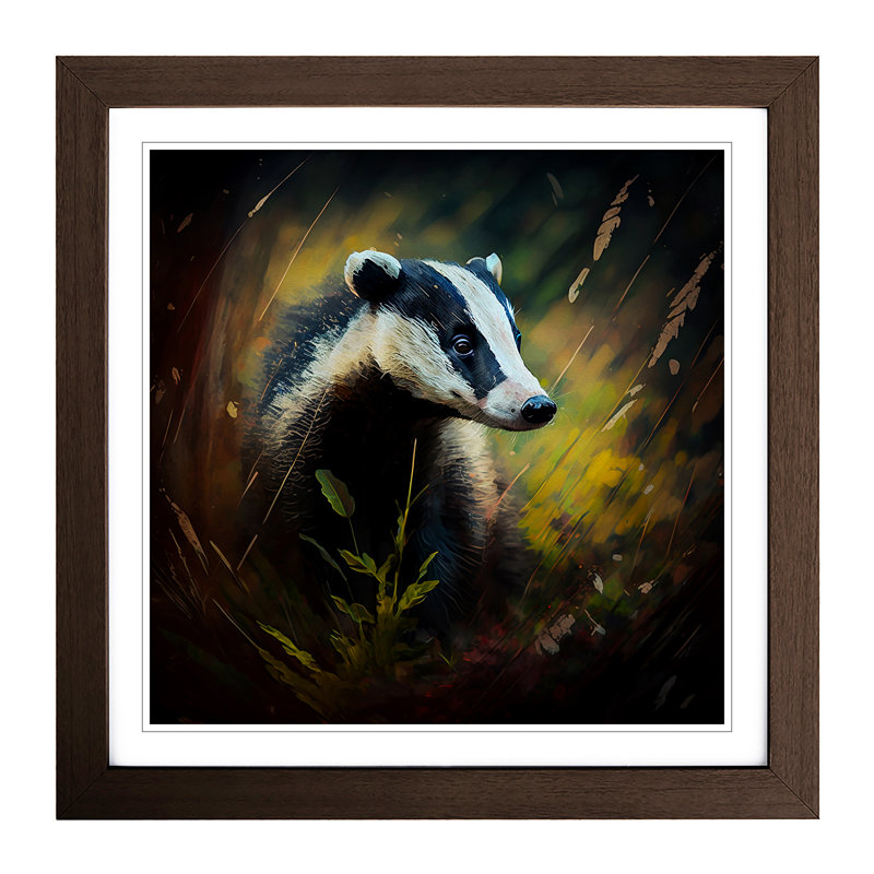 Single Picture Frame Print on Wood, Walnut