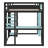 Wood Gaming Loft Bed With Desk & RGB Light, Full Size Loft Bed With USB Port, Power Outlet, Hanging Board, Ladder & Guardrails-1727246095