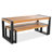 3-Pieces Outdoor Dining Table With 2 Benches,Patio Dining Set-442547946