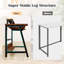 Bureau d'ordinateur avec tablette pour écran surélevé et tablette de rangement ouverte, poste de travail de bureau à domicile en métal pour adultes-129185189