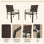 2 chaises de patio d'extérieur en osier avec coussins 2 pièces
