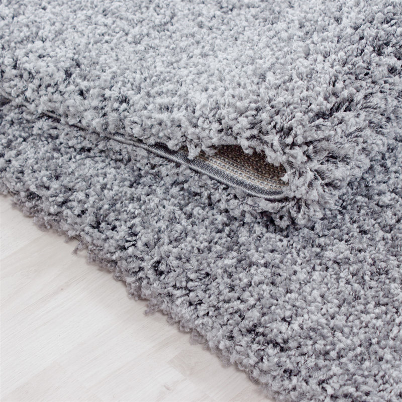Premium Light Grey Area Rug, 4.6 x 6.6 Feet | 100% Polypropylene, 1800 g/m², Pile Height: 1.2 Inches | Antibacterial, Jute Underside, Easy to Clean | Perfect for Living Room, Bedroom, & Modern Décor