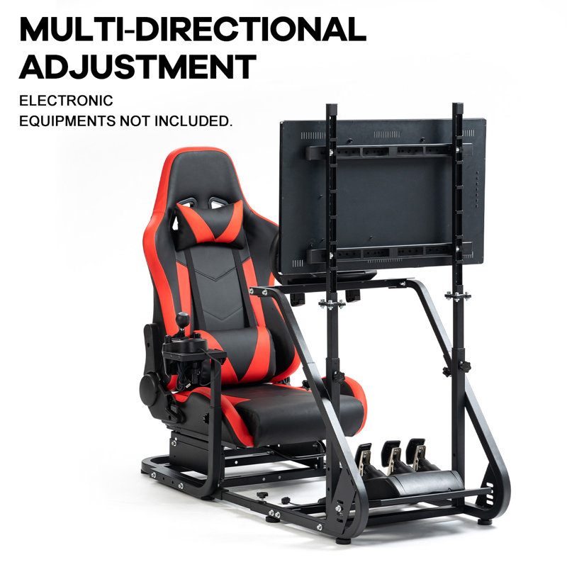 Anman Racing Sim Cockpit Stand Fit Logitech Fanatec G923 G29 XBox Thrustmaster, Not Include Steering wheel & Wheels & Pedals and Shifter Handbrake