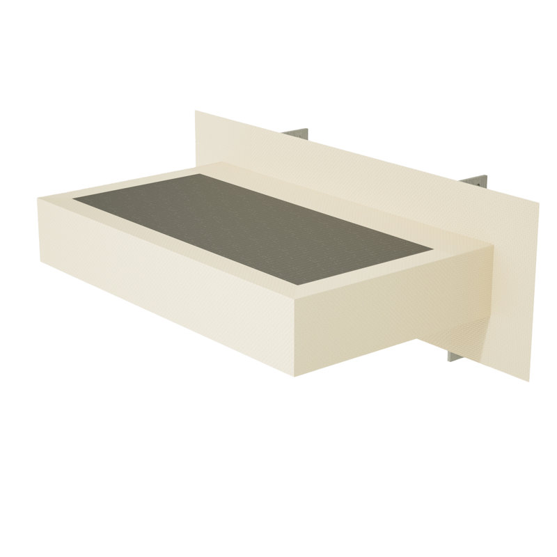 Banc de douche flottant avec banc Mesh Board® en béton flottant - le support de banc de douche Original ™ (12 po x 48 po)