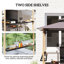 Gazebo de terrasse avec barbecue à deux niveaux, 2,4 m x 1,5 m