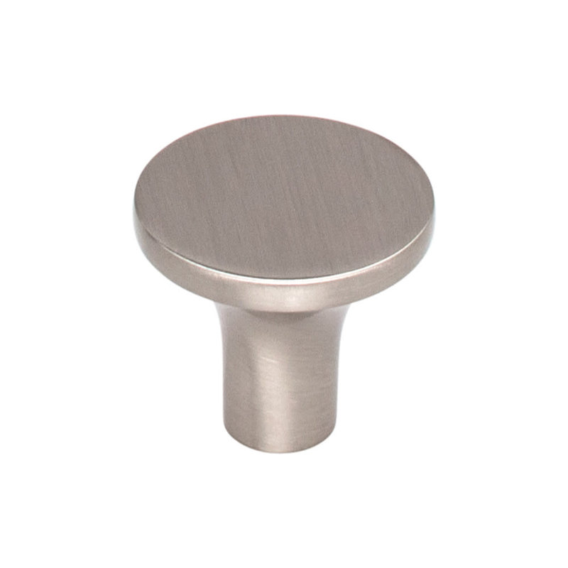 Marion 1" Diameter Round Knob, 1 1/8" Knob Diameter, Brushed Satin Nickel