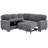 L-Shaped Sectional Sofa Bed With Pull-Out Bed & Storage, 5-Seat Sleeper Couch With USB Charging, Convertible Design For Living Room, Apartment, Corduroy Fabric-2116416201