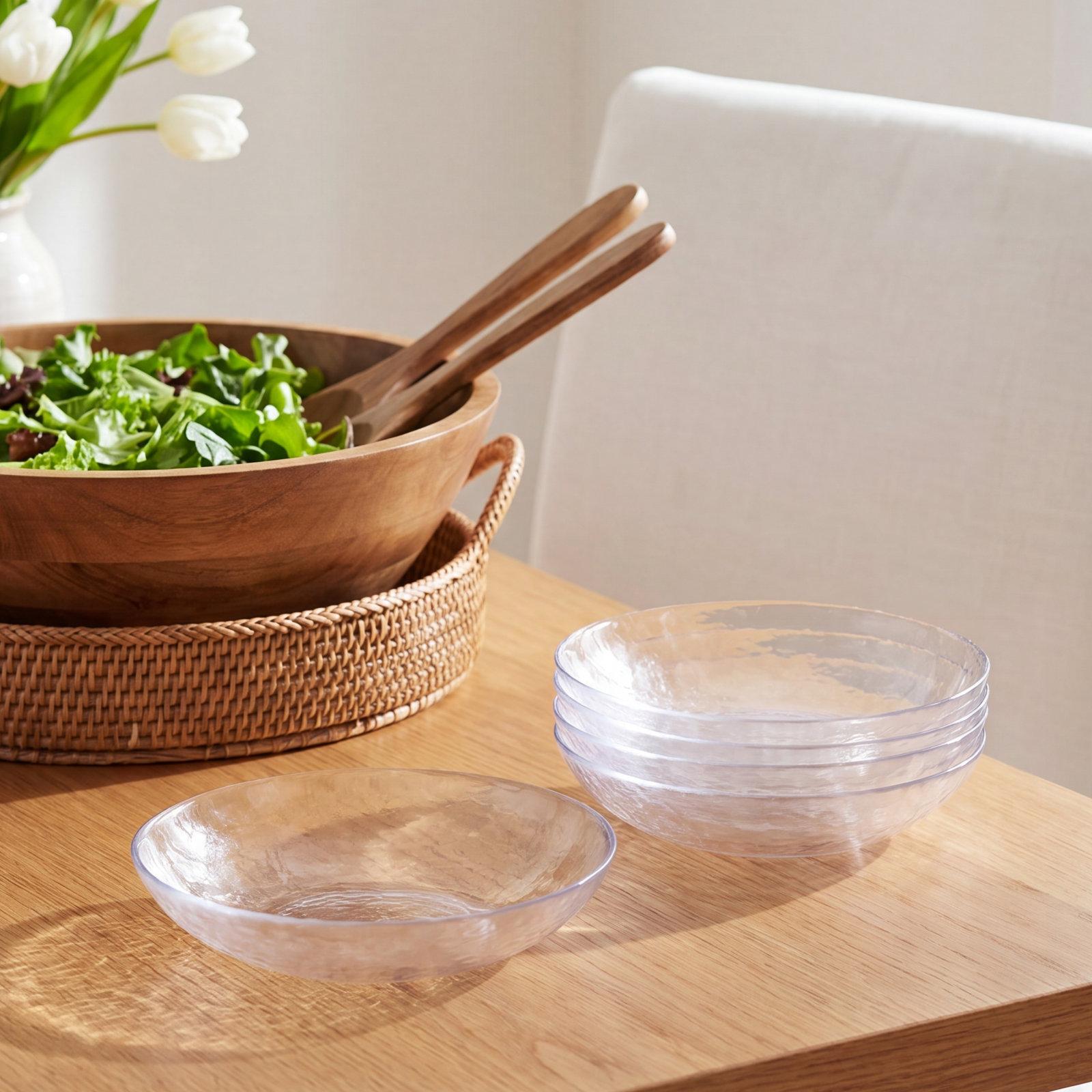 Los Cabos Glass Pasta Bowl, Cobalt