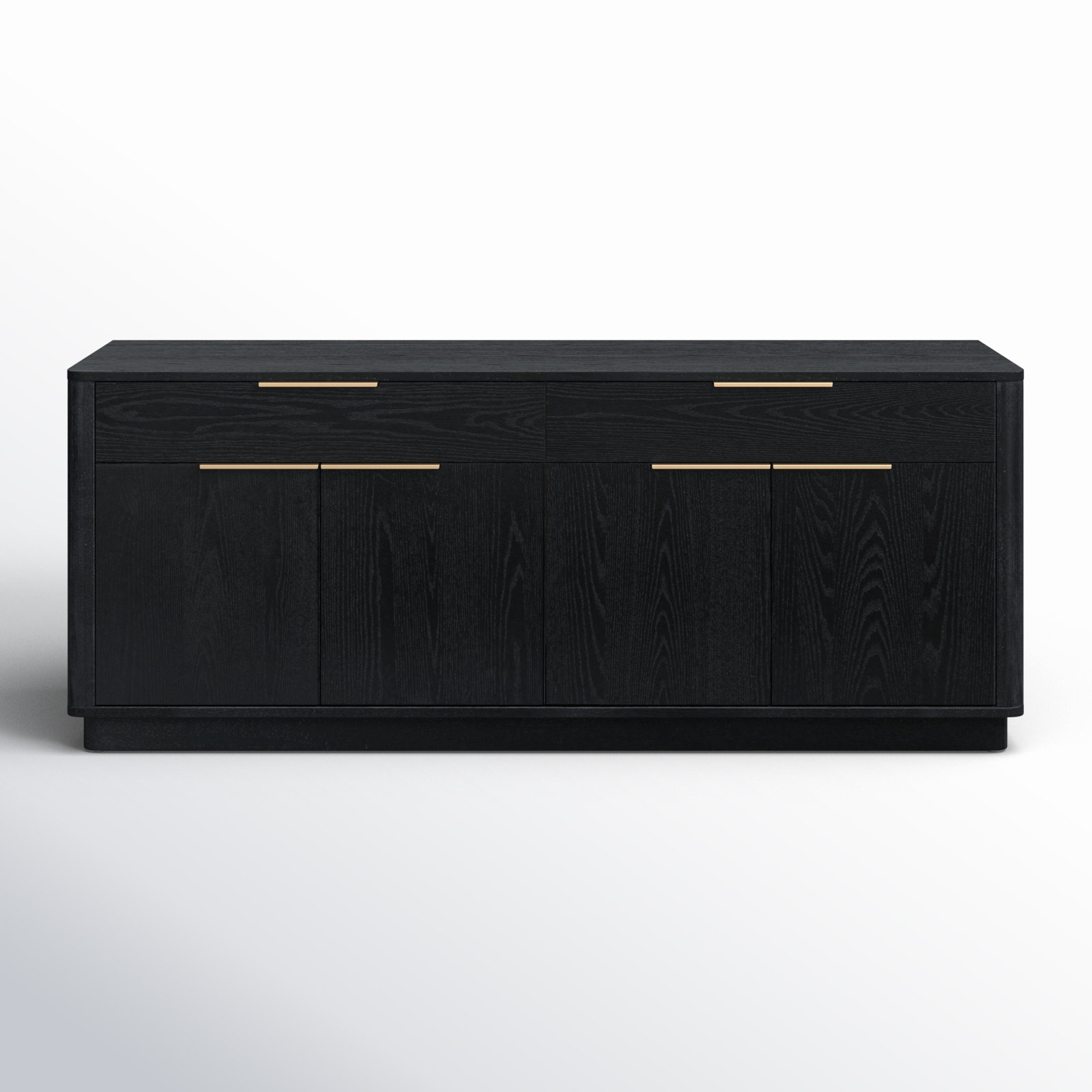 Tahani 60" Iron Oak TV Stand, Black
