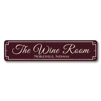 The Wine Room Custom Aluminum Sign