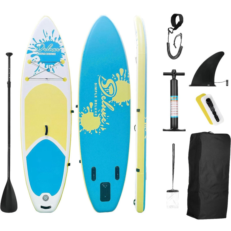 Stand Up Paddle gonflable - SUP de luxe simple de qualité supérieure pour tous les niveaux, planches de Paddle rose pour adultes et jeunes, planches de Stand Up Stand Up avec accessoires et sac à dos, contrôle du surf
