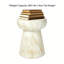 Table d'appoint 19,68 po de style champignon en forme de travertin, table de bout de patio moderne
