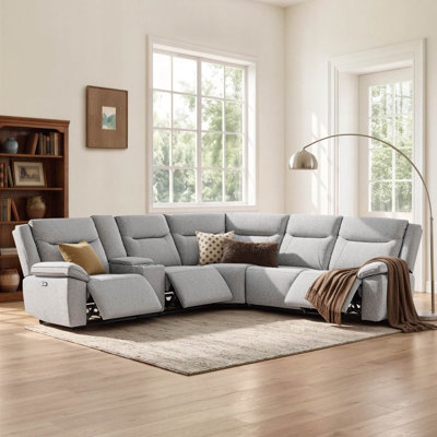 Jagger Velvet Power Reclining Sectional with USB Ports