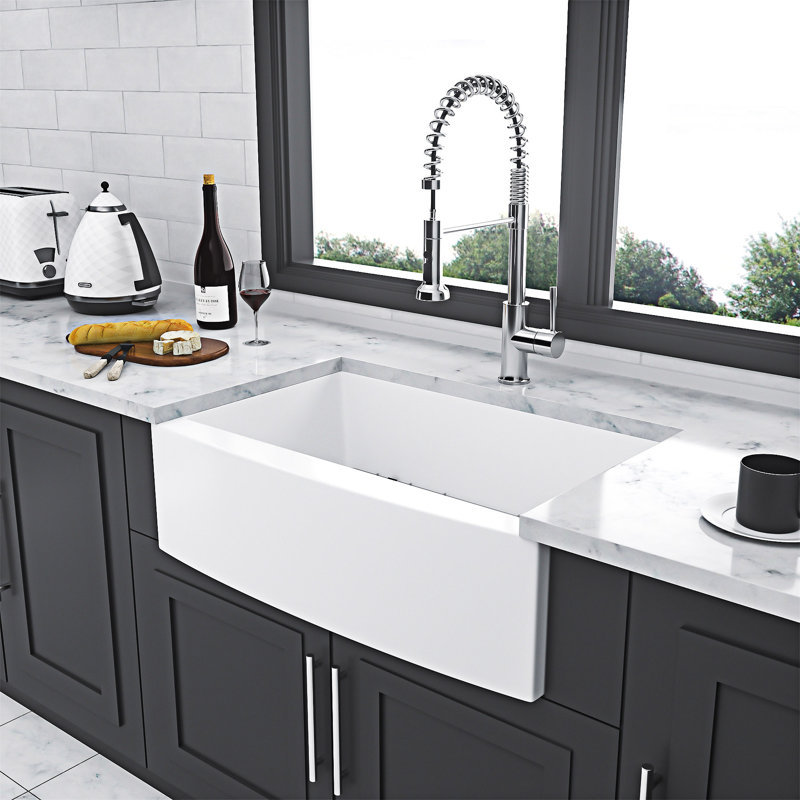Farmhouse Apron Front Single Bowl Kitchen Sink
