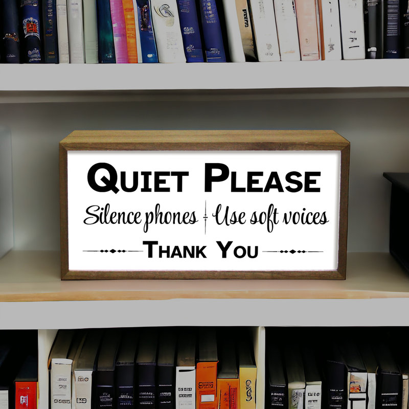 Prestwick Quiet Please 15" LED Sign