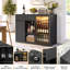 Buffets et rangement avec rangement, armoire de bar moderne en panneau de fibres à densité moyenne de 51 pouces pour la cuisine