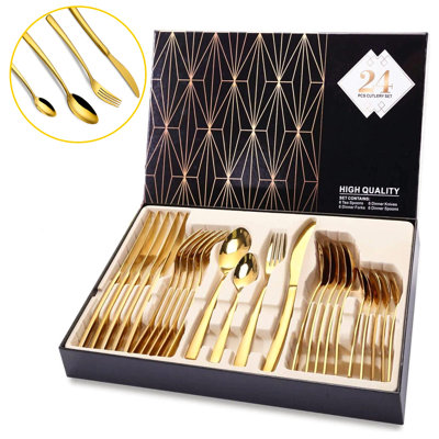 Ophelia & Co. Sarrant 24 Piece Cutlery Set , Service for 6