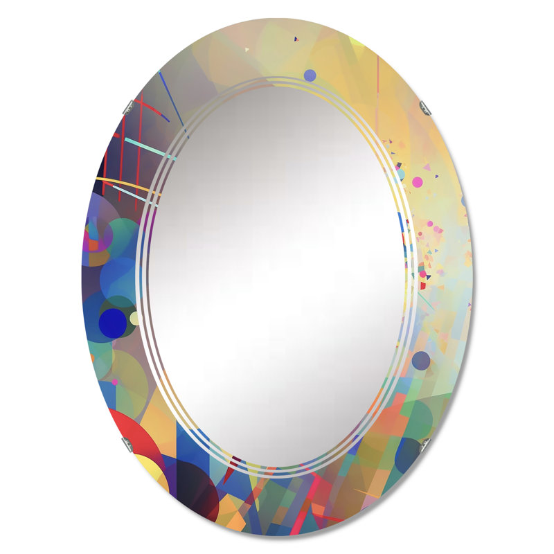 Murcott - Miroir mural moderne ovale, 36 po x 24 po