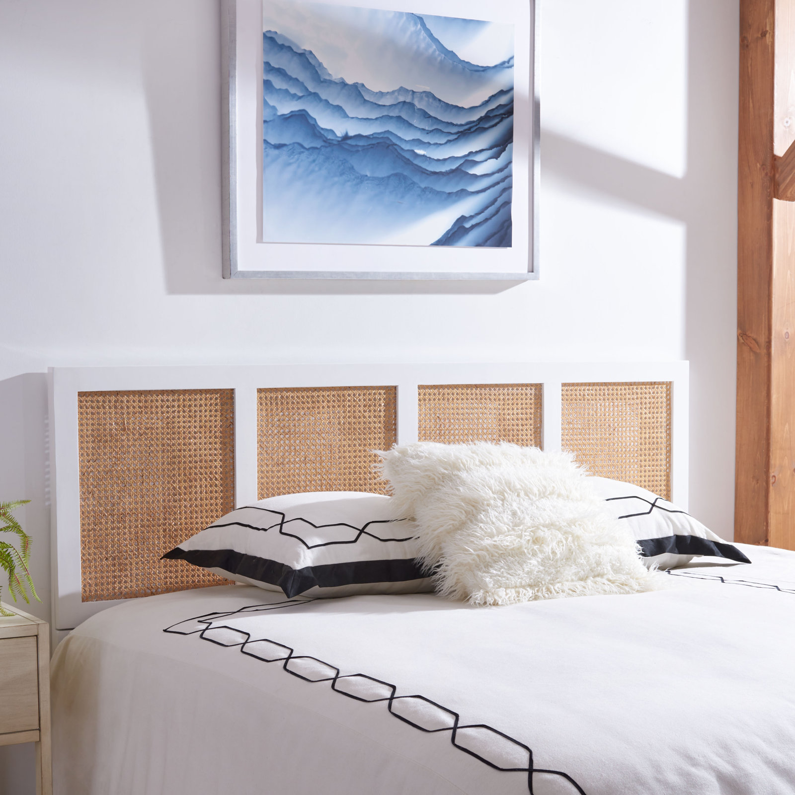 Tahoe Solid Wood Headboard, King, White