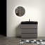 Meuble-lavabo gris de 91 cm (36 po) - Design élégant, grand espace de rangement, fonctionnement silencieux, grande capacité de rangement, prêt à l'emploi