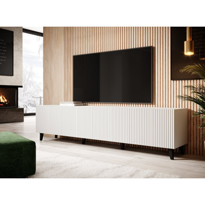Gowdy Unfinished TV Stand for TVs up to 85" with Fireplace Included