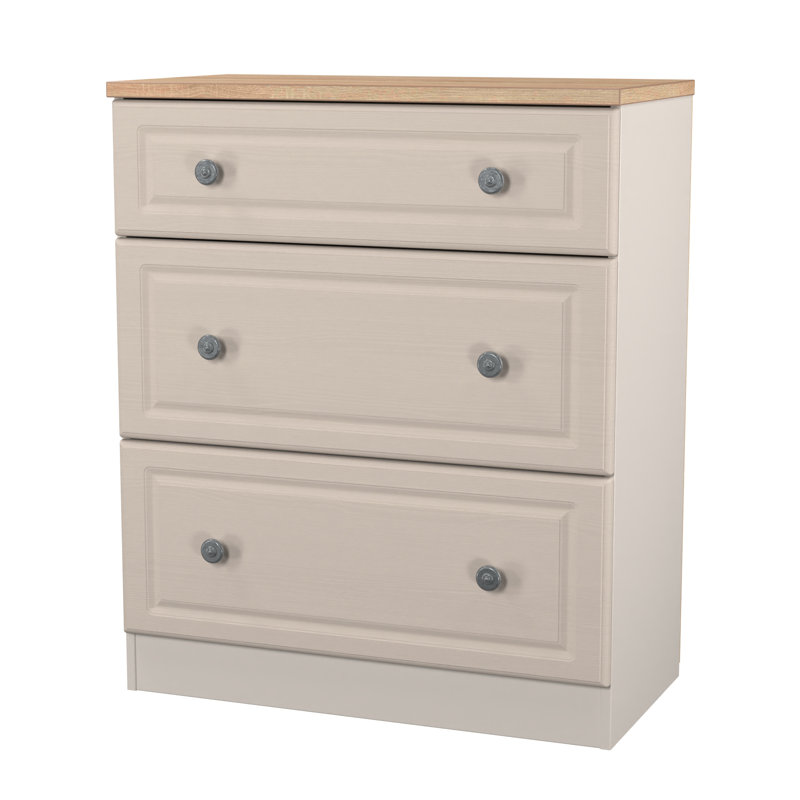 74 cm W Chest of 3 Drawers, Beige