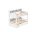 Lit superposé simple au-dessus de simple avec tablettes Ginamarie par Harriet Bee-785955046