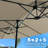 Kozyard 15 FT Double-Sided Rectangular Patio Umbrella, Base Included, Crank Lift Outdoor Patio Umbrella with UV Protection for Backyard, Pool & Garden Beige-62007406