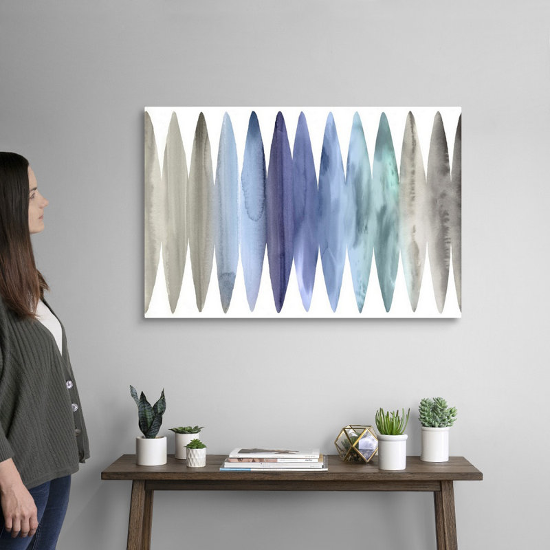 Reproduction d’art sur toile, "Watercolor Surfplanches 2 soft" par David Moore, Toile tendue, H 24 po x l 36 po x P 1,25 po