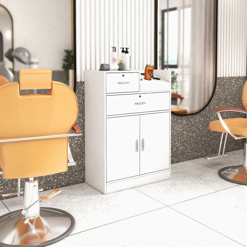 Armoire de rangement pour salon de beauté verrouillable